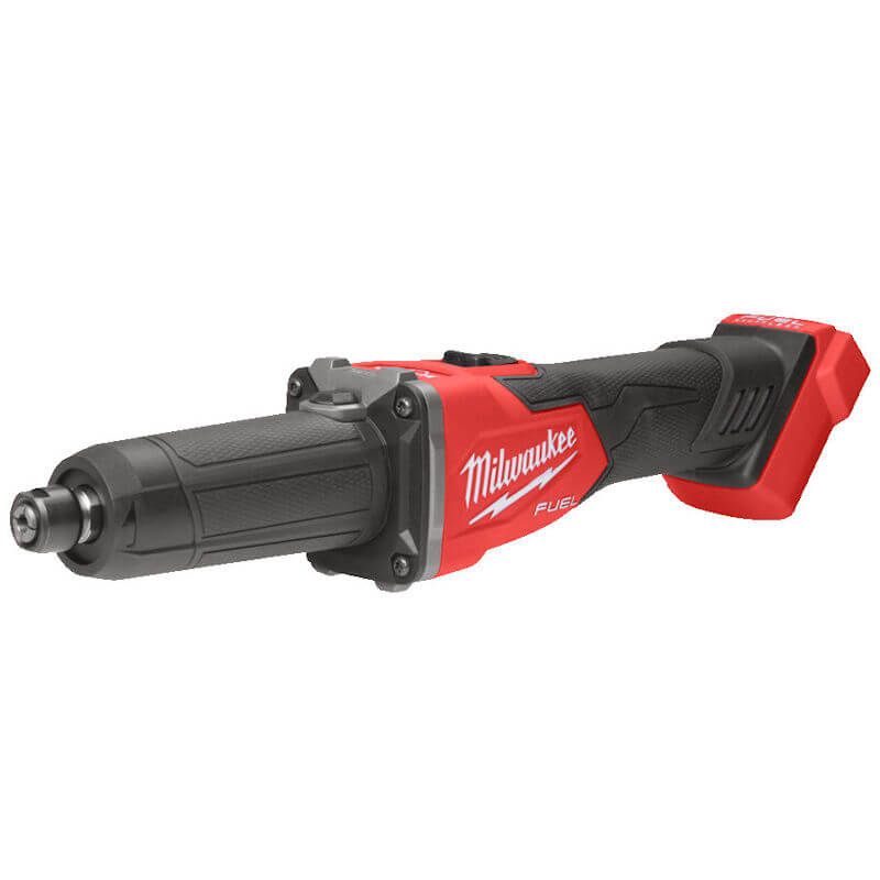 Milwaukee M18 FUEL™ Braking Die Grinder (Body Only) with 6mm & 8mm collet, spindle lock, RAPIDSTOP™ technology, and ergonomic design for high-performance grinding. Milwaukee M18 FUEL™ Braking Die Grinder (Body Only) with 6mm & 8mm collet, spindle lock, RAPIDSTOP™ technology, and ergonomic design for high-performance grinding.
